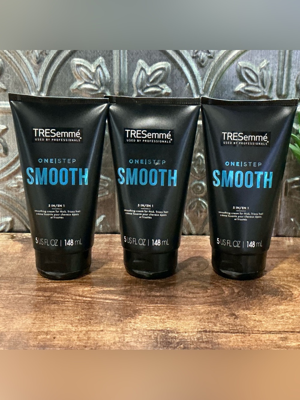 TRESemmé One Step Smooth 5-in-1 Smoothing Cream Lot of 3 New 5 oz Each